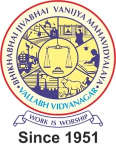 Bhikhabhai Jivabhai Vanijya Mahavidyalaya Vallabh Vidyanagar logo