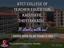 KTCT College of Teacher Education Kaduvayil logo