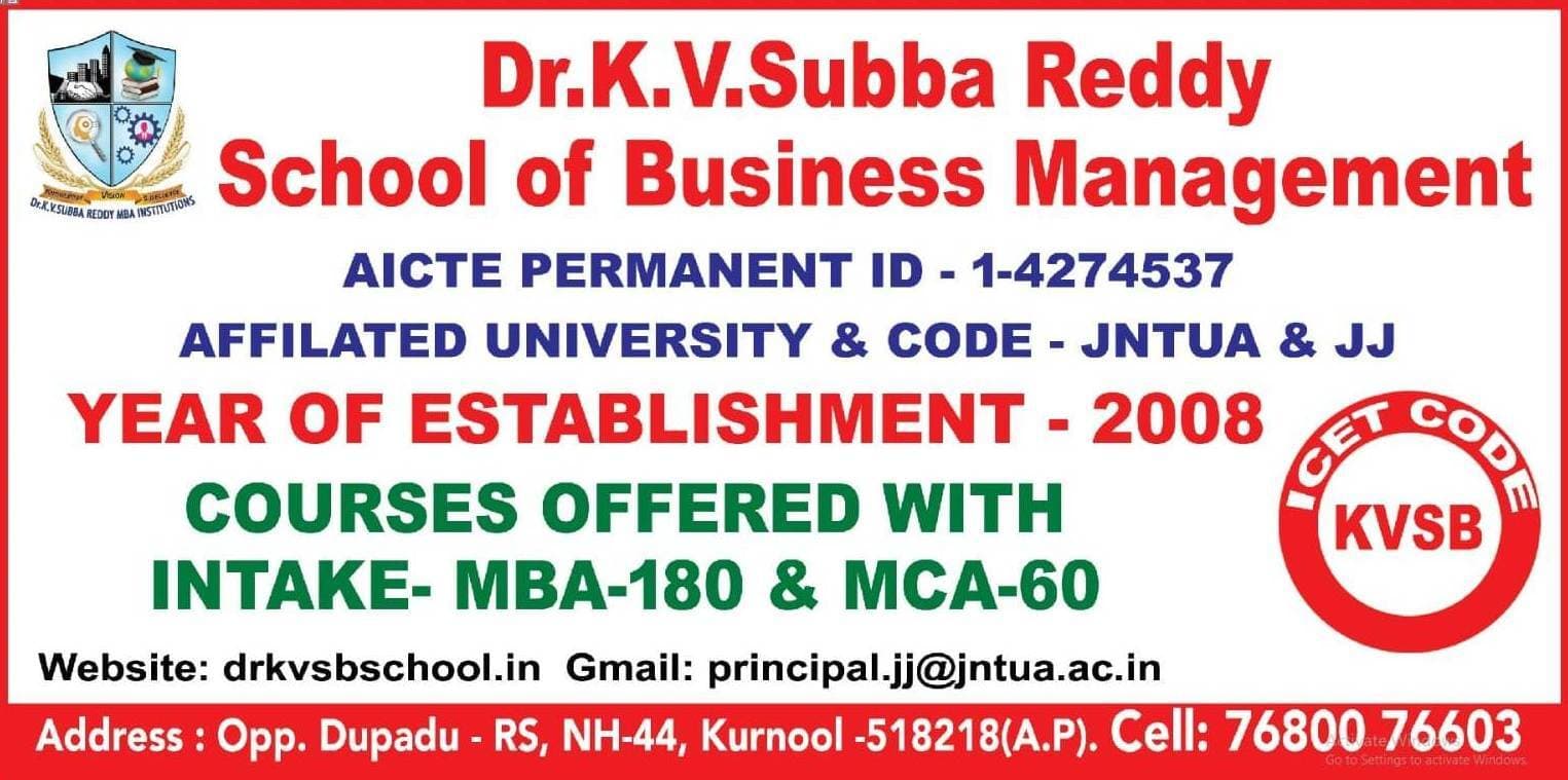 Dr. K.V. Subba Reddy School of Business Management-image