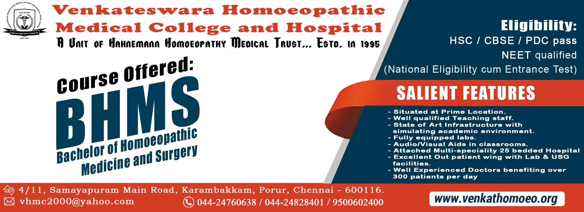 Venkateswara Homoeothic Medical College Porur-image