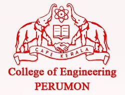 College of Engineering Perumon logo