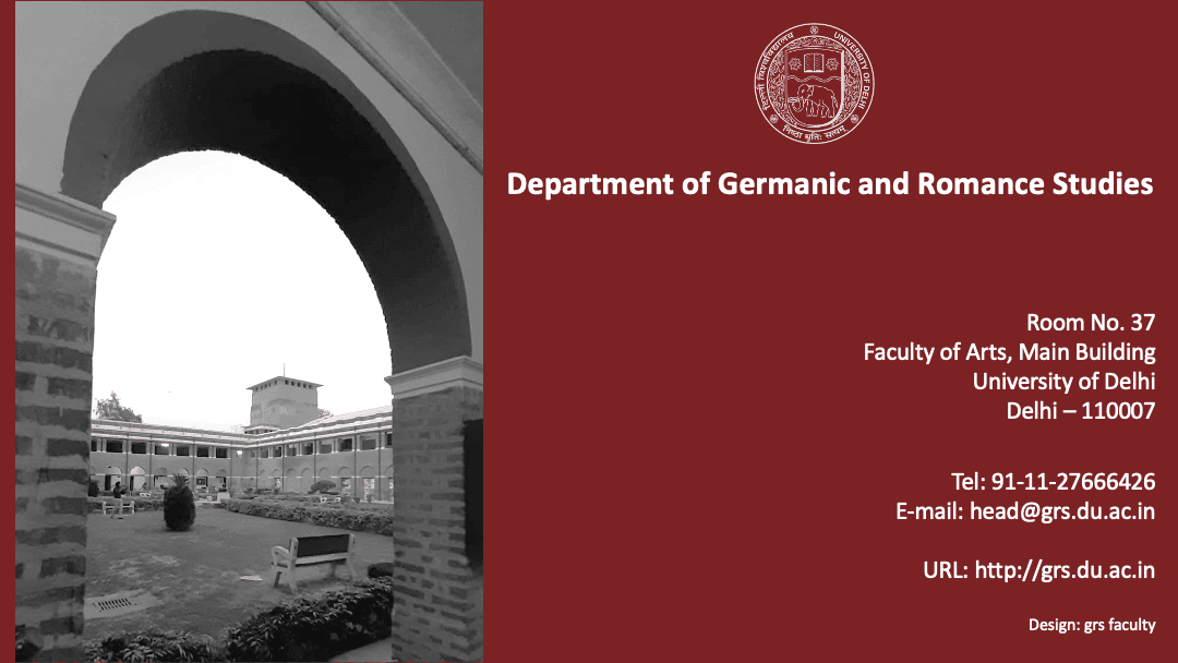Department of Germanic and Romance Studies, University of Delhi-image