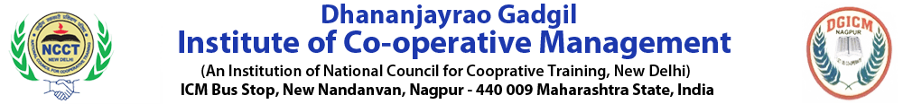 Dhananjayrao Gadgil Institute of Cooperative Management logo