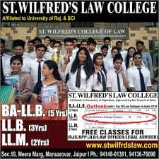 St Wilfreds College of Law Jaipur