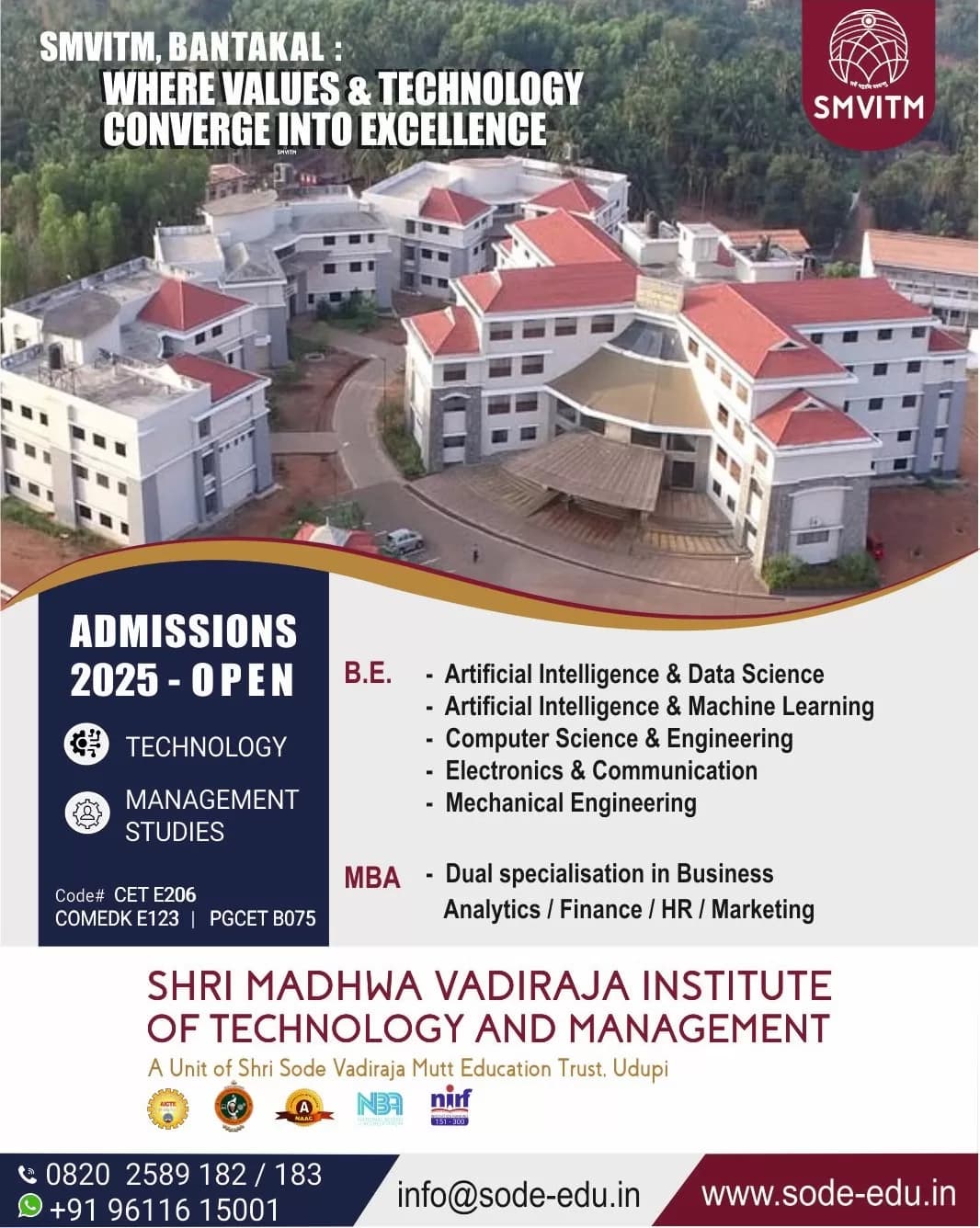 Shri Madhwa Vadiraja Institute of Technology & Management-image