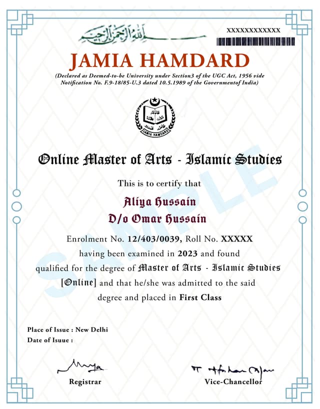 Degree Certificate