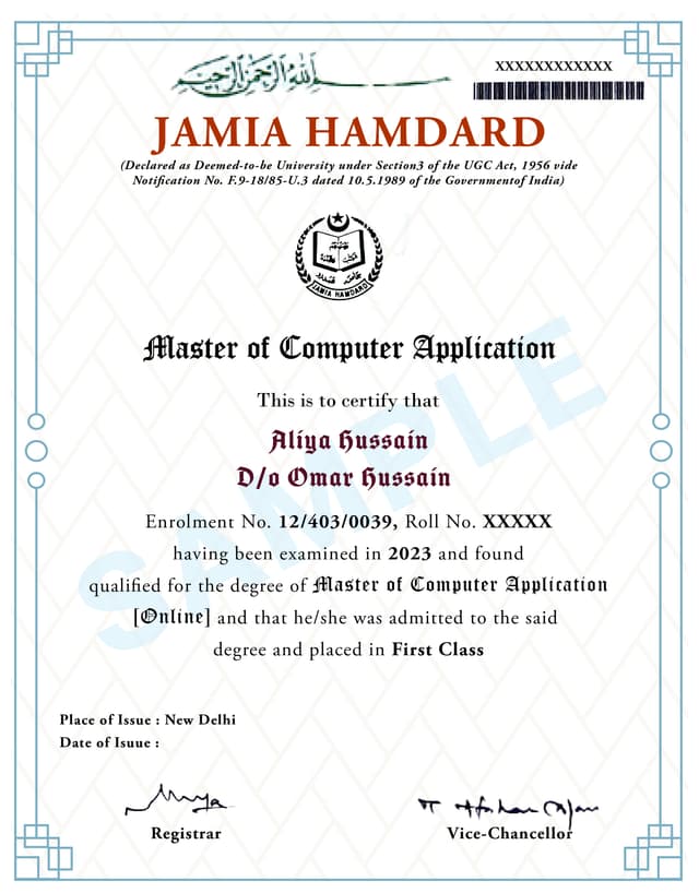 Degree Certificate