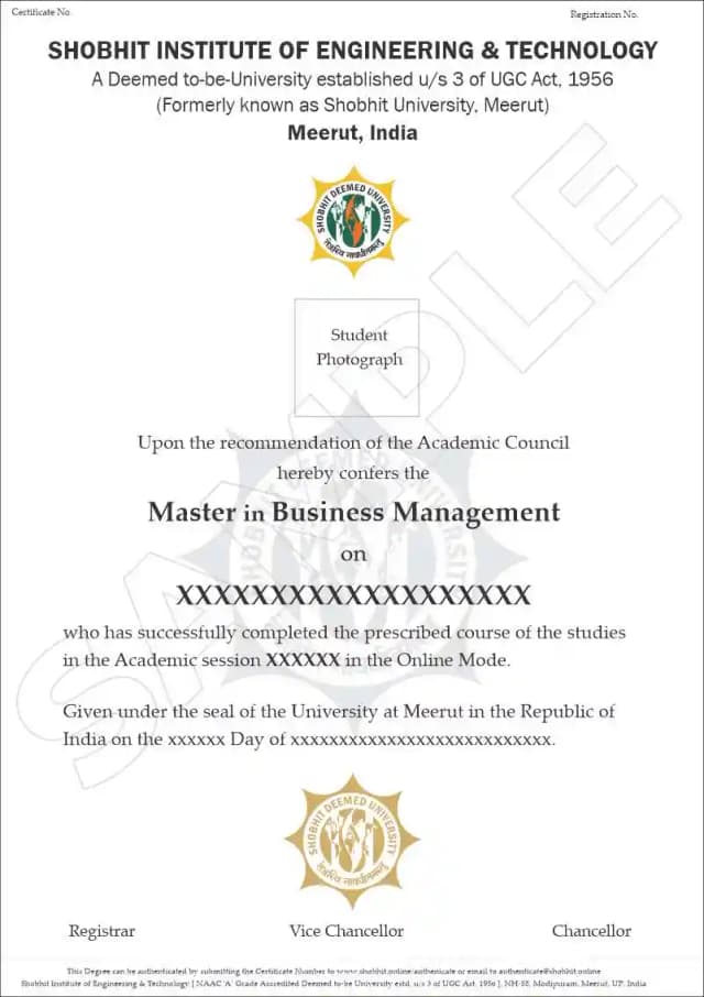 Degree Certificate