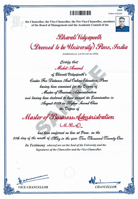 Degree Certificate