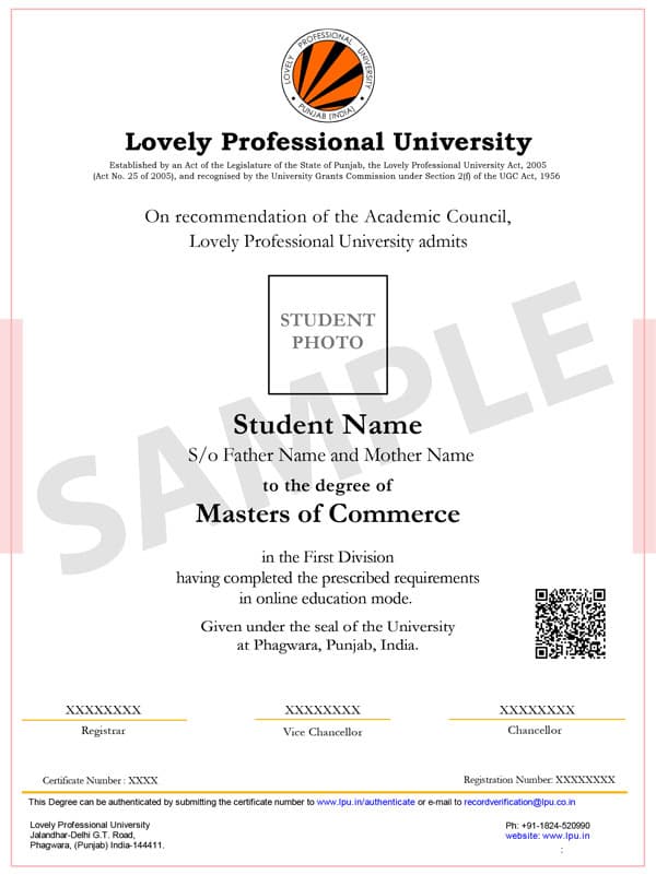 Degree Certificate