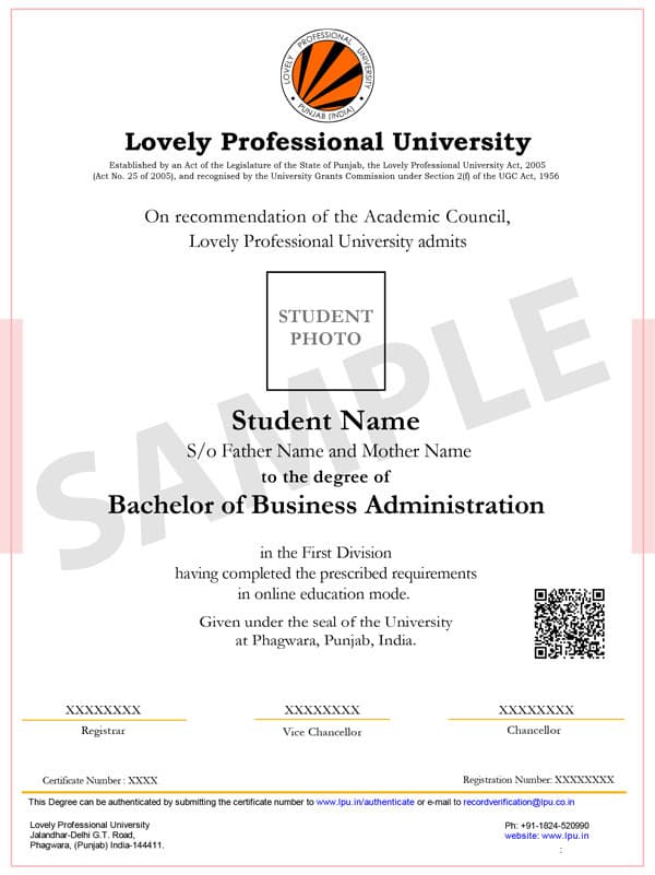Degree Certificate