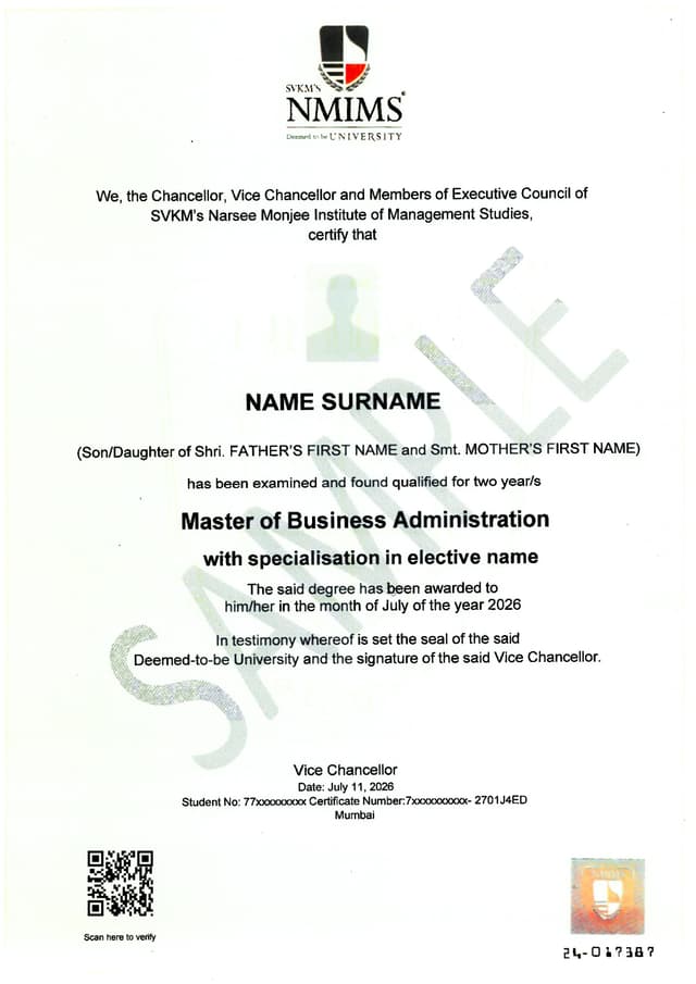 Degree Certificate