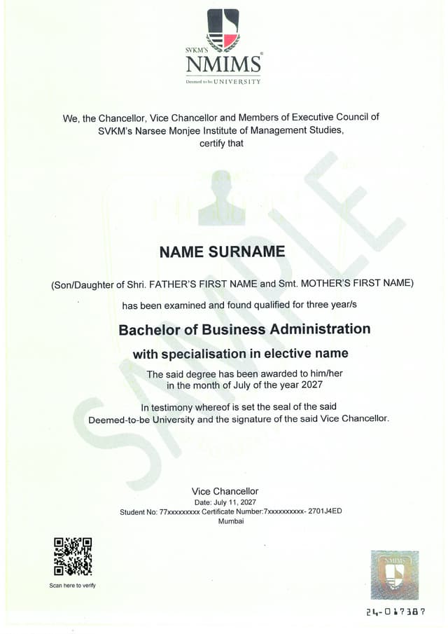 Degree Certificate
