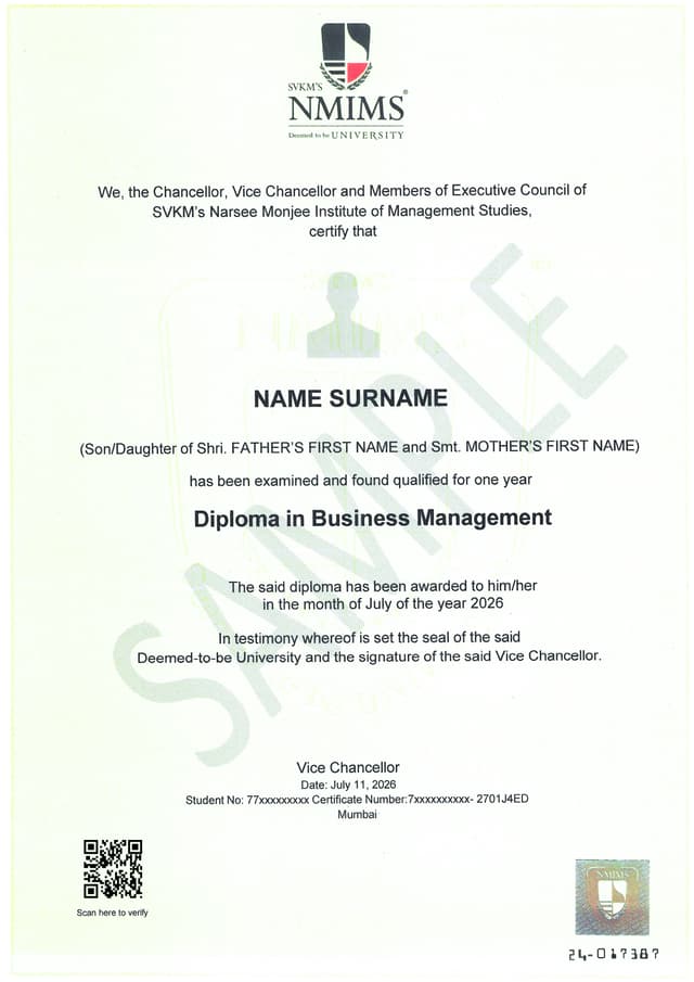 Degree Certificate
