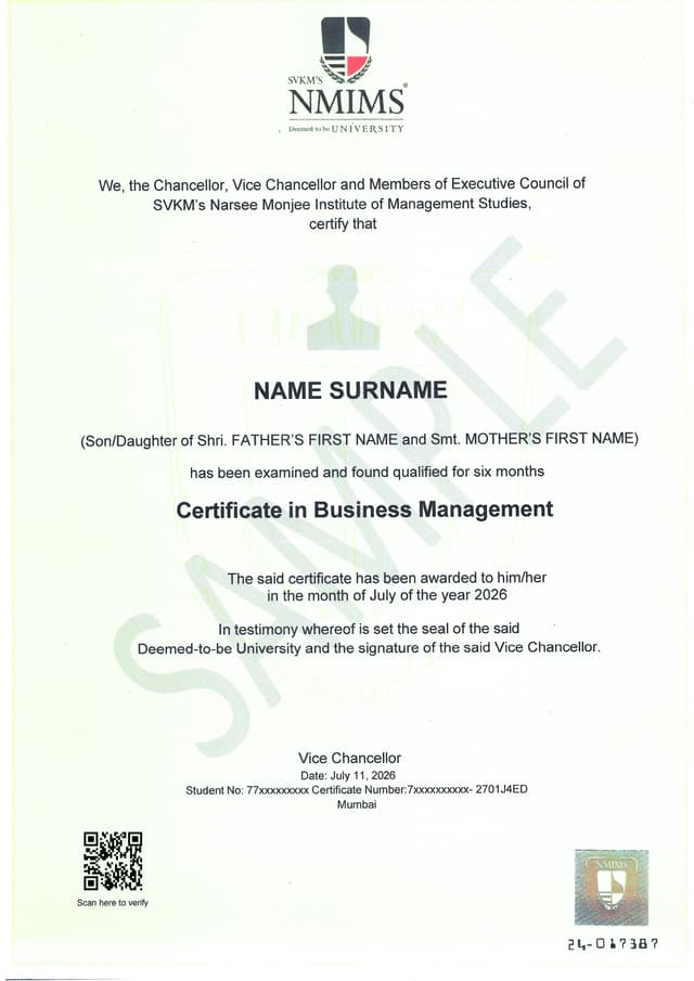 Degree Certificate