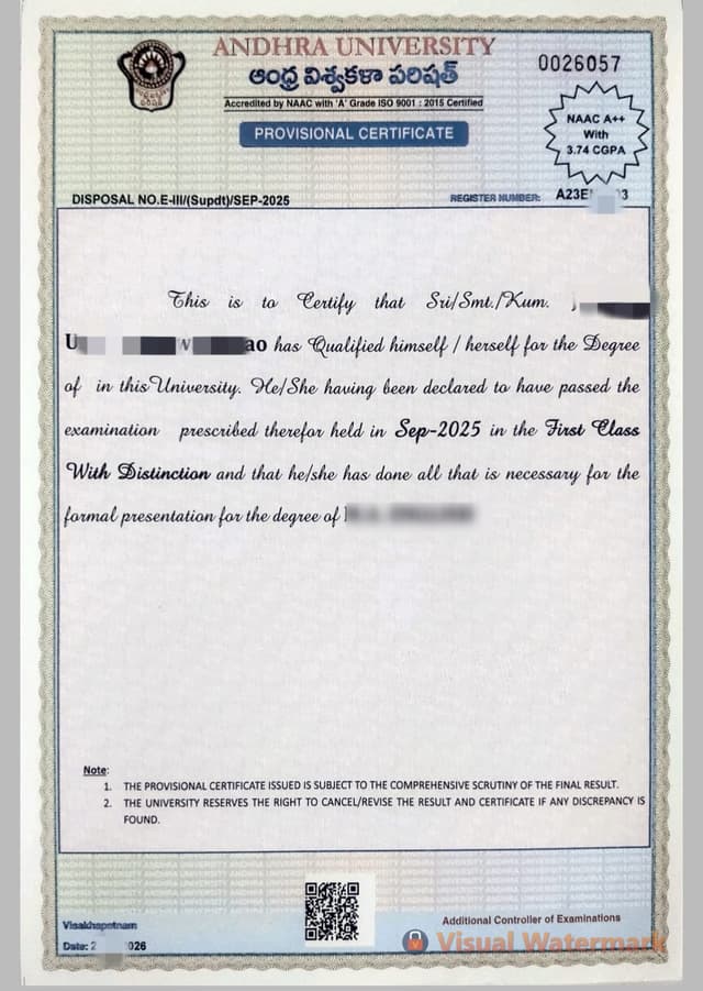 Degree Certificate
