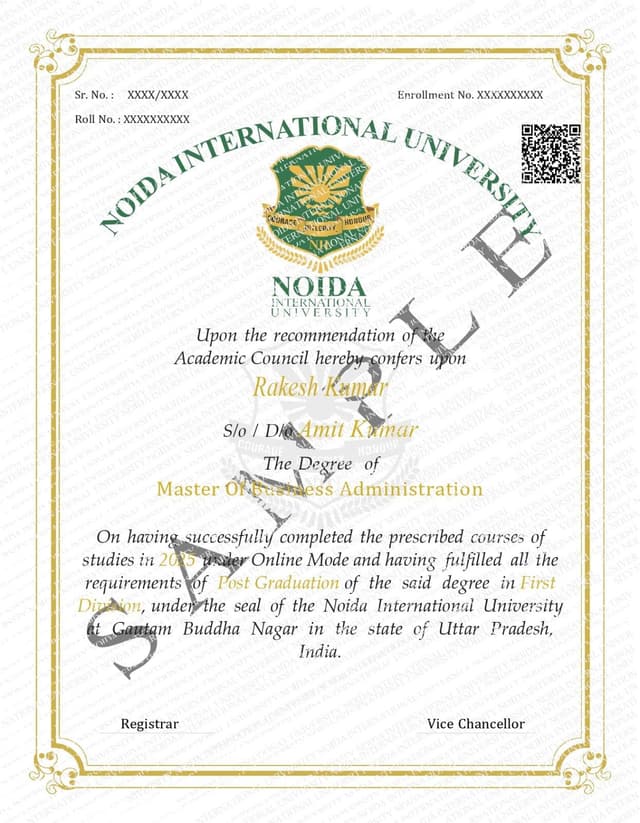 Degree Certificate