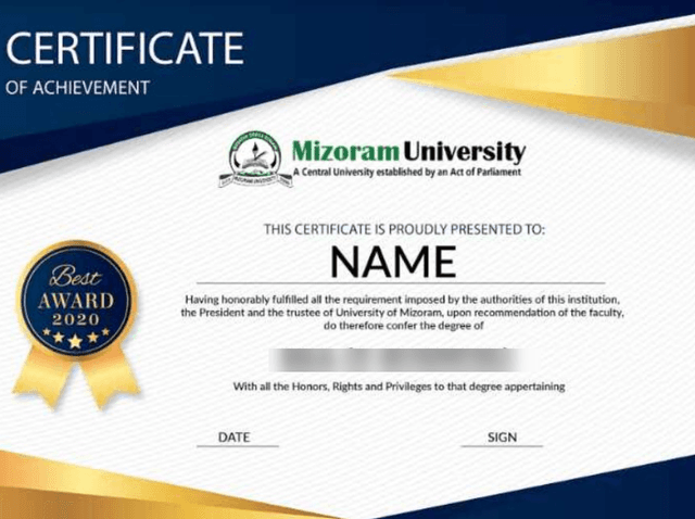 Degree Certificate