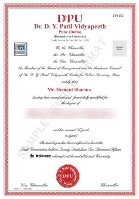 Degree Certificate