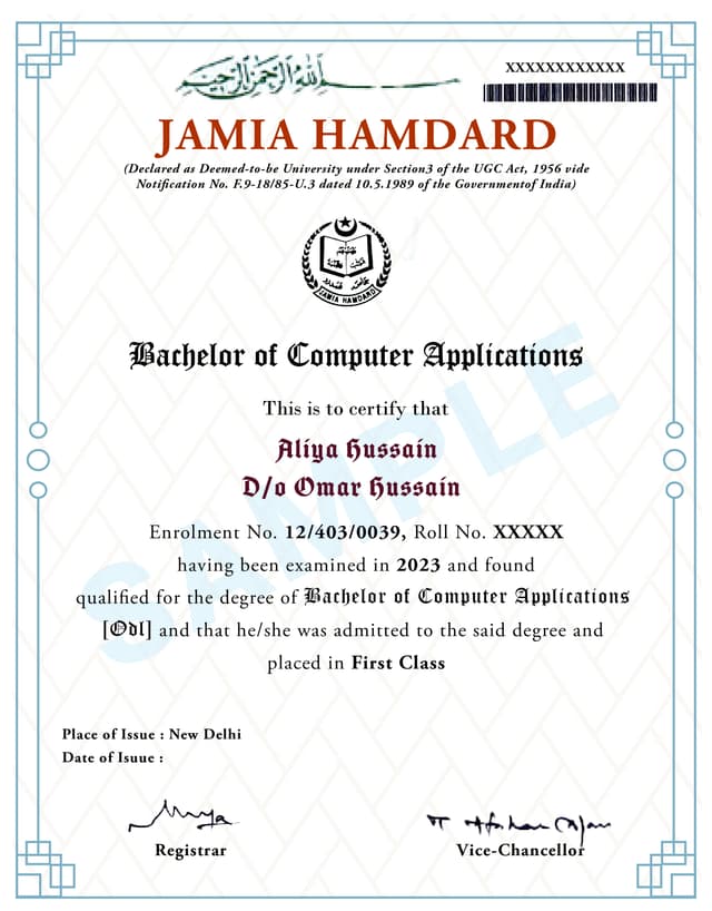 Degree Certificate